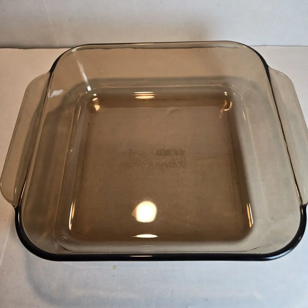 Pyrex Amber Brown Sq. Baking Dish, 8x8x2  2qt./2.0L Casserole Dish, #222-r